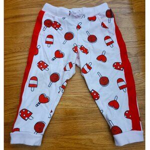 Polarn O Pyret Pink Lollipop Candy Print Girls Pants 1.5-2 Yrs.